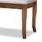 Baxton Studio Cornelie Transitional Grey Upholstered and Walnut Wood Dining Bench 169-10920 - alternate 2